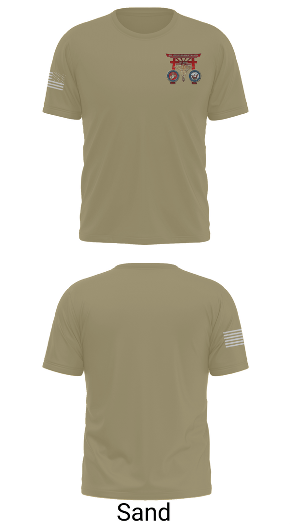 Old School Cotton Feel Shirt, 3D MEDICAL BATTALION, Marines, Teamtime, Team time, sublimation, custom sports apparel, team uniforms, spirit wear, spiritwear, sports uniforms, custom shirts, team store, custom team store, fundraiser sports, apparel fundraiser