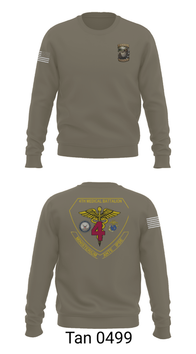 4th Med Battalion 81744782 Crew Neck Sweatshirt - 65