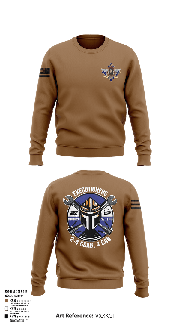 Crew Neck Sweatshirt, E 2-4 GSAB, Army, Teamtime, Team time, sublimation, custom sports apparel, team uniforms, spirit wear, spiritwear, sports uniforms, custom shirts, team store, custom team store, fundraiser sports, apparel fundraiser