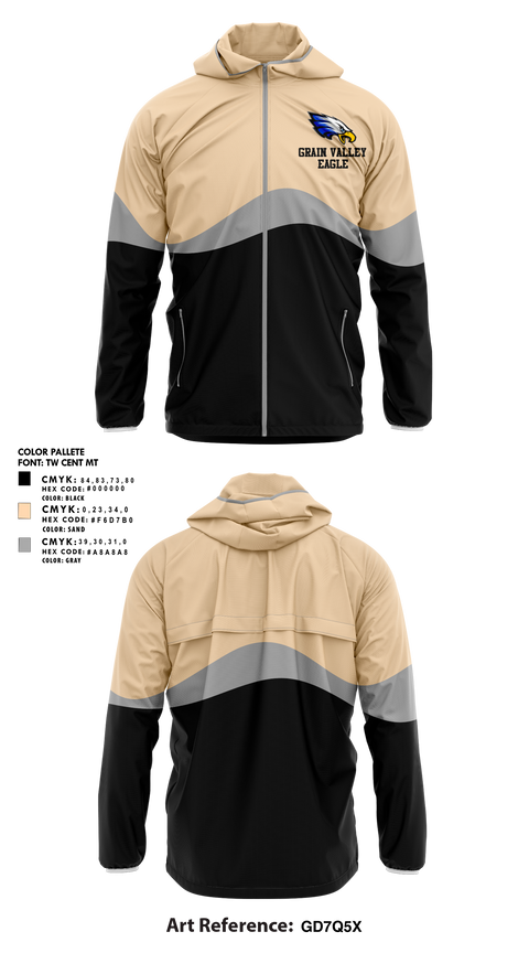 Windbreaker, Grain valley eagle, Track & Field, Teamtime, Team time, sublimation, custom sports apparel, team uniforms, spirit wear, spiritwear, sports uniforms, custom shirts, team store, custom team store, fundraiser sports, apparel fundraiser