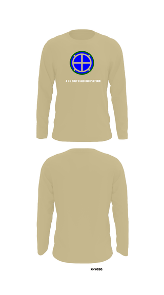 Long Sleeve Performance Shirt, A co 935th ASB 3rd Platoon, National Guard, Teamtime, Team time, sublimation, custom sports apparel, team uniforms, spirit wear, spiritwear, sports uniforms, custom shirts, team store, custom team store, fundraiser sports, apparel fundraiser