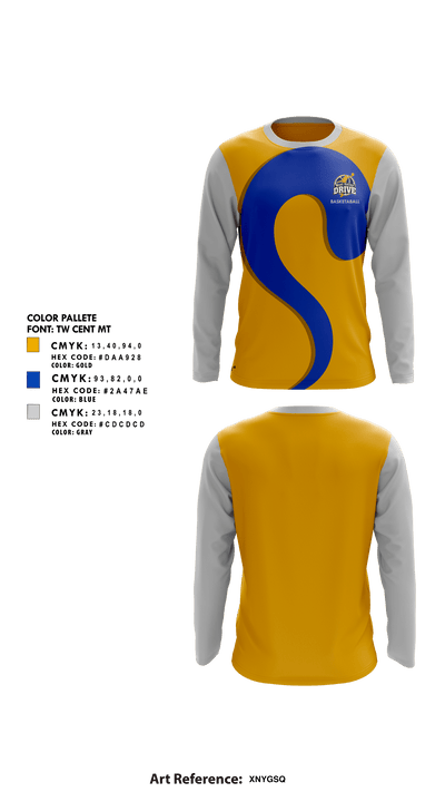West Valley Drive Basketball 85017541 Long Sleeve Performance Shirt - 1
