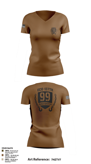Womens Short Sleeve Vneck Shirt, 137th Echo Company1-137th AV E co, National Guard, Teamtime, Team time, sublimation, custom sports apparel, team uniforms, spirit wear, spiritwear, sports uniforms, custom shirts, team store, custom team store, fundraiser sports, apparel fundraiser