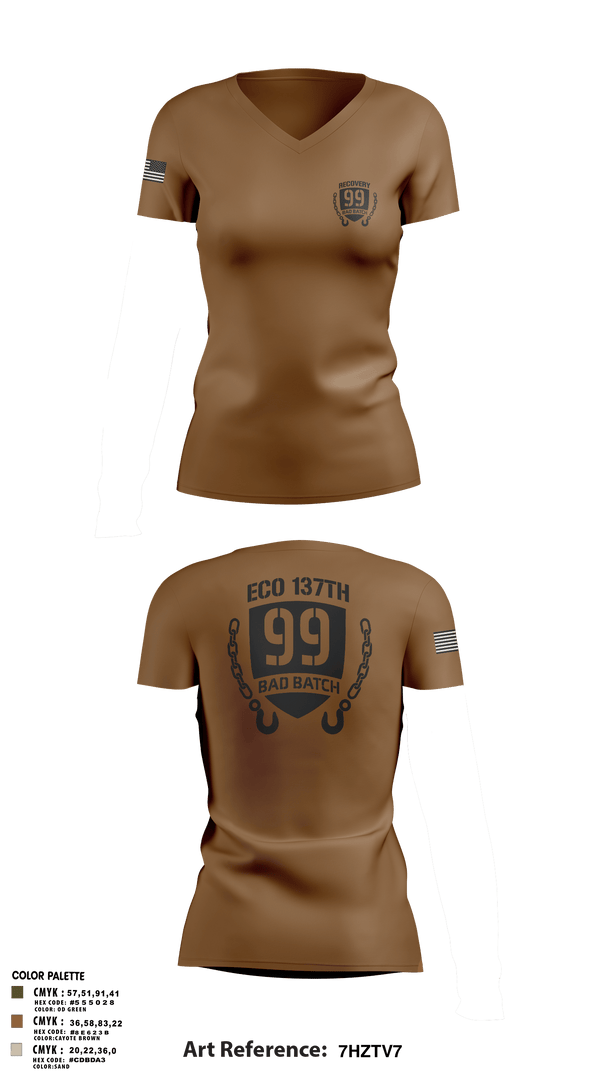 Womens Short Sleeve Vneck Shirt, 137th Echo Company1-137th AV E co, National Guard, Teamtime, Team time, sublimation, custom sports apparel, team uniforms, spirit wear, spiritwear, sports uniforms, custom shirts, team store, custom team store, fundraiser sports, apparel fundraiser
