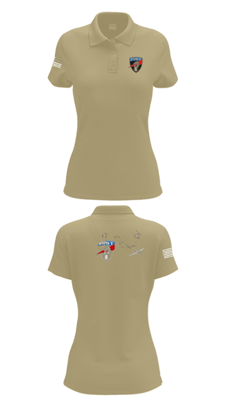 Womens Short Sleeve Performance Polo, 3-172 FiST, Army, Teamtime, Team time, sublimation, custom sports apparel, team uniforms, spirit wear, spiritwear, sports uniforms, custom shirts, team store, custom team store, fundraiser sports, apparel fundraiser