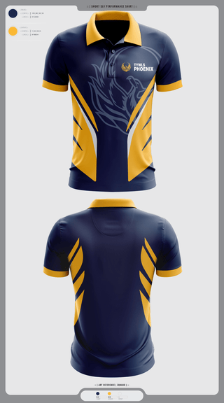 Short Sleeve Performance Polo, TYWLS Phoenix, Spirit Store, Teamtime, Team time, sublimation, custom sports apparel, team uniforms, spirit wear, spiritwear, sports uniforms, custom shirts, team store, custom team store, fundraiser sports, apparel fundraiser