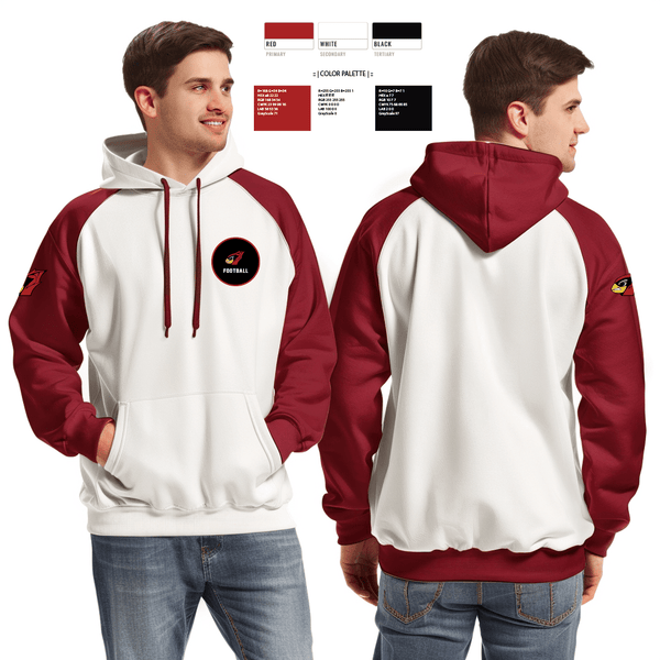 Hoodie, Del valle cardinals, Football, Teamtime, Team time, sublimation, custom sports apparel, team uniforms, spirit wear, spiritwear, sports uniforms, custom shirts, team store, custom team store, fundraiser sports, apparel fundraiser