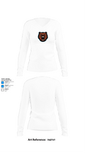 Clover Garden School Grizzlies 2602724 Women's Long Sleeve V-neck Shirt - 15