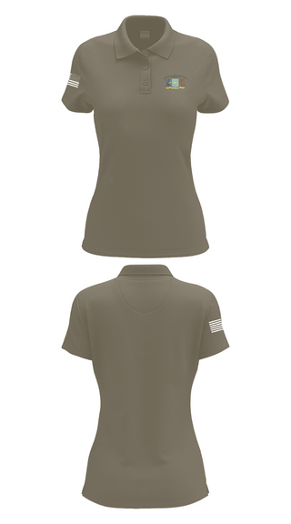 Womens Short Sleeve Performance Polo, 250th Military Intelligence Battalion, National Guard, Teamtime, Team time, sublimation, custom sports apparel, team uniforms, spirit wear, spiritwear, sports uniforms, custom shirts, team store, custom team store, fundraiser sports, apparel fundraiser