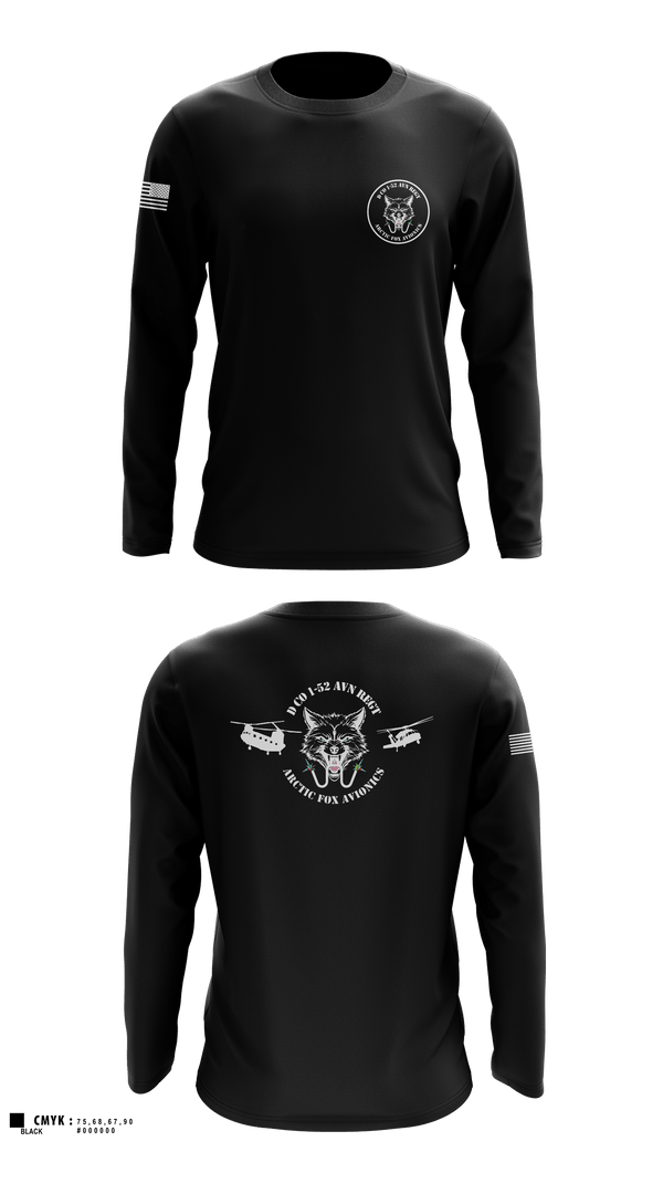 Long Sleeve Performance Shirt, D Co 2-13th AVN REGTD Co 1-52 AVN REGTD Co 1-52 AVN REGT, , Teamtime, Team time, sublimation, custom sports apparel, team uniforms, spirit wear, spiritwear, sports uniforms, custom shirts, team store, custom team store, fundraiser sports, apparel fundraiser