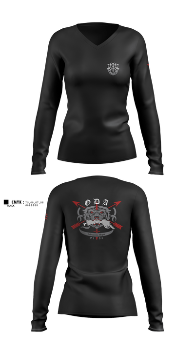 9135 74248707 Women's Long Sleeve V-neck Shirt - 131