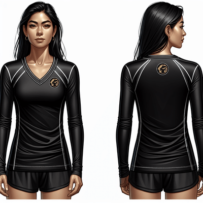 Lynnwood Cross Country 69323308 Women's Long Sleeve V-neck Shirt - 45
