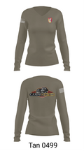 Charlie Battery, 1st Battalion 1st Air Defense Artillery Regiment 30470719 Women's Long Sleeve V-neck Shirt - 77