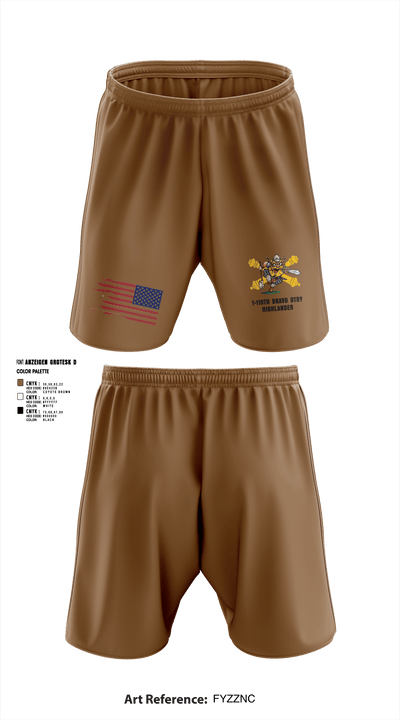 Bravo 1-119th FA 38934008 Athletic Shorts With Pockets - 5