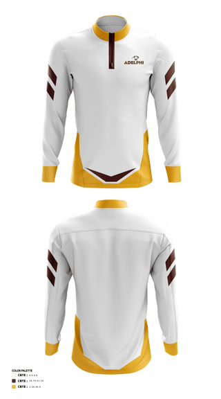 Quarter Zip Jacket, Adelphi University Golf, Golf, Teamtime, Team time, sublimation, custom sports apparel, team uniforms, spirit wear, spiritwear, sports uniforms, custom shirts, team store, custom team store, fundraiser sports, apparel fundraiser