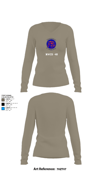 MWCS -48 31061613 Women's Long Sleeve V-neck Shirt - 62