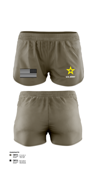 Womens Shorts, Wilmington Army Recruiting Station, Army, Teamtime, Team time, sublimation, custom sports apparel, team uniforms, spirit wear, spiritwear, sports uniforms, custom shirts, team store, custom team store, fundraiser sports, apparel fundraiser