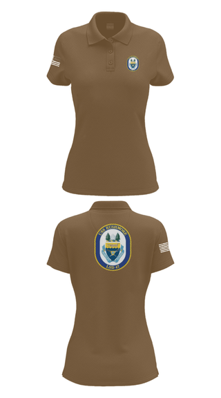 Women's Short Sleeve Performance Polo, USS RUSHMORE, Navy, Teamtime, Team time, sublimation, custom sports apparel, team uniforms, spirit wear, spiritwear, sports uniforms, custom shirts, team store, custom team store, fundraiser sports, apparel fundraiser
