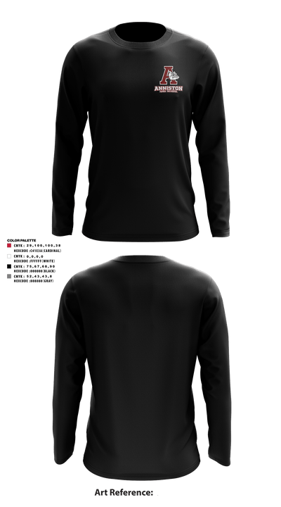 Anniston High School 66349692 Long Sleeve Performance Shirt - 8