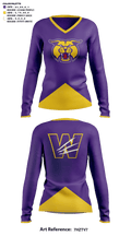 Wilder High School Cheer 27344083 Women's Long Sleeve V-neck Shirt - 41