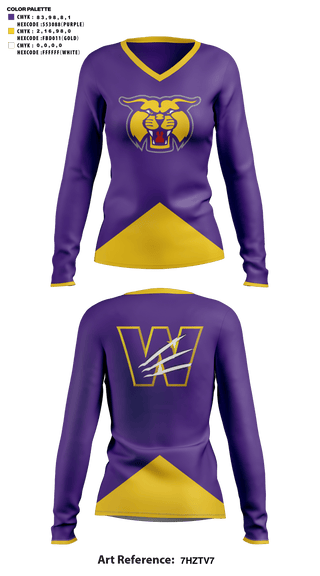 Womens Long Sleeve Vneck Shirt, Wilder High School Cheer, Cheer, Teamtime, Team time, sublimation, custom sports apparel, team uniforms, spirit wear, spiritwear, sports uniforms, custom shirts, team store, custom team store, fundraiser sports, apparel fundraiser