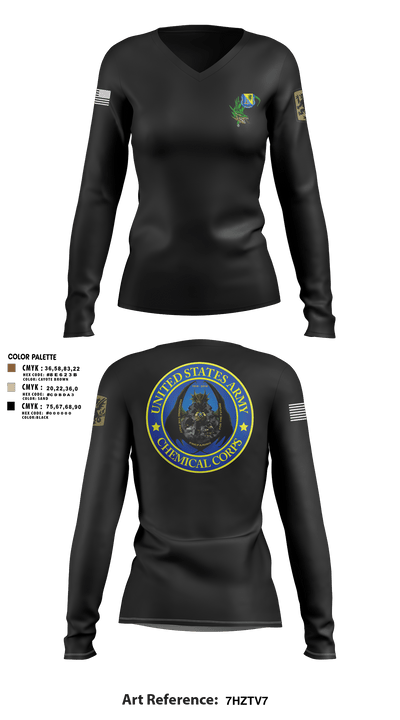 411TH 46316966 Women's Long Sleeve V-neck Shirt - 3