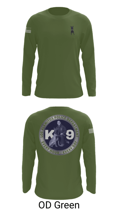 Los Alamitos Police K9 92789810 Long Sleeve Performance Shirt - 44