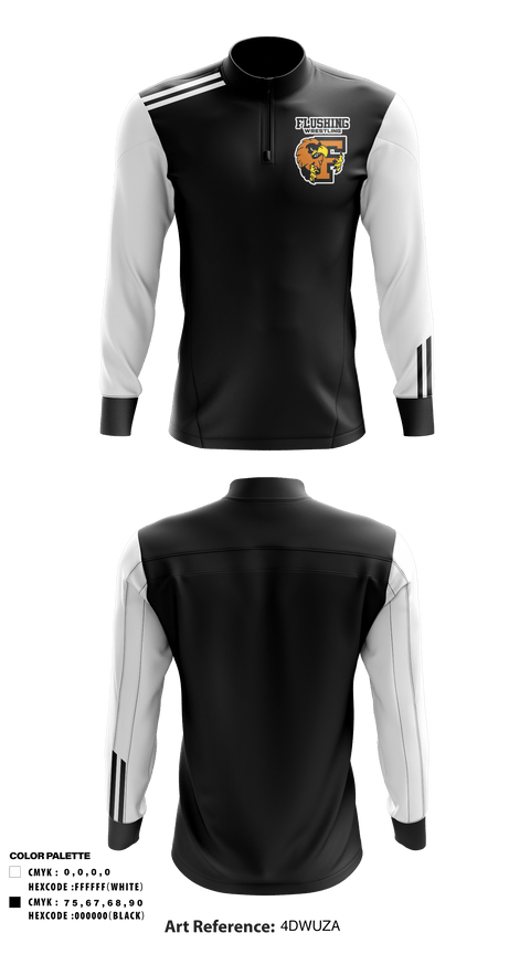Quarter Zip Jacket, Flushing High School Wrestling, Wrestling, Teamtime, Team time, sublimation, custom sports apparel, team uniforms, spirit wear, spiritwear, sports uniforms, custom shirts, team store, custom team store, fundraiser sports, apparel fundraiser