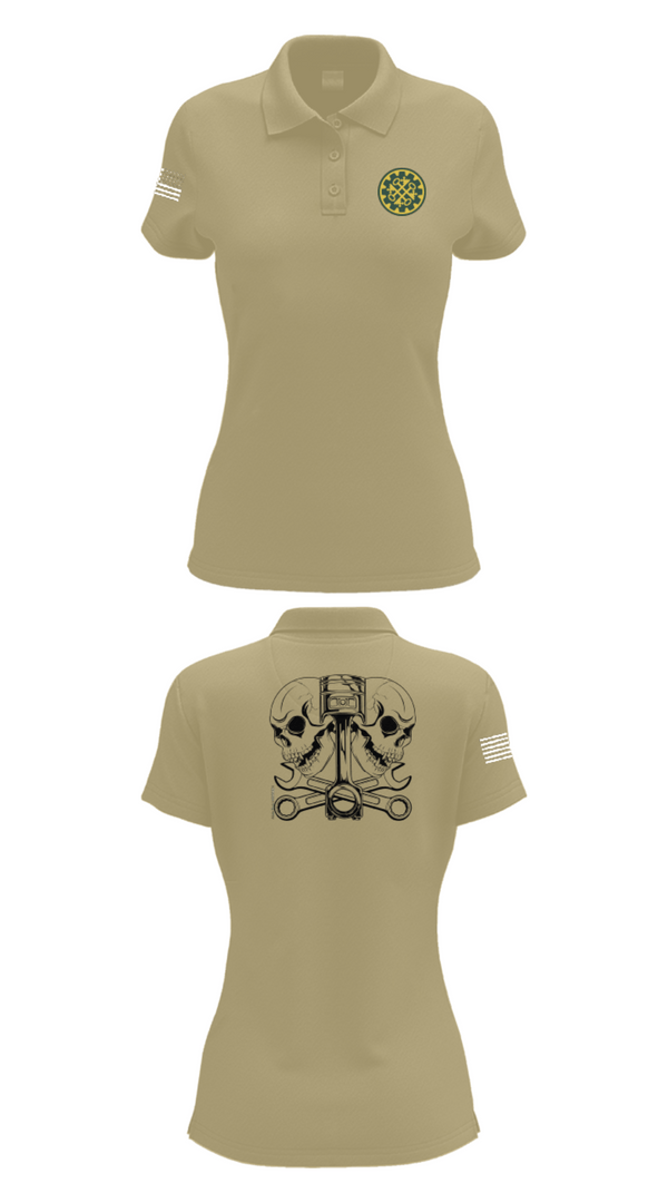 Womens Short Sleeve Performance Polo, 46th MP Co, Army, Teamtime, Team time, sublimation, custom sports apparel, team uniforms, spirit wear, spiritwear, sports uniforms, custom shirts, team store, custom team store, fundraiser sports, apparel fundraiser