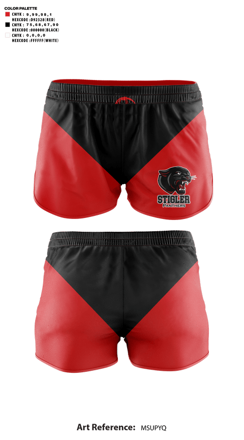 Womens Shorts, Stigler Middle School Cheer, Cheer, Teamtime, Team time, sublimation, custom sports apparel, team uniforms, spirit wear, spiritwear, sports uniforms, custom shirts, team store, custom team store, fundraiser sports, apparel fundraiser