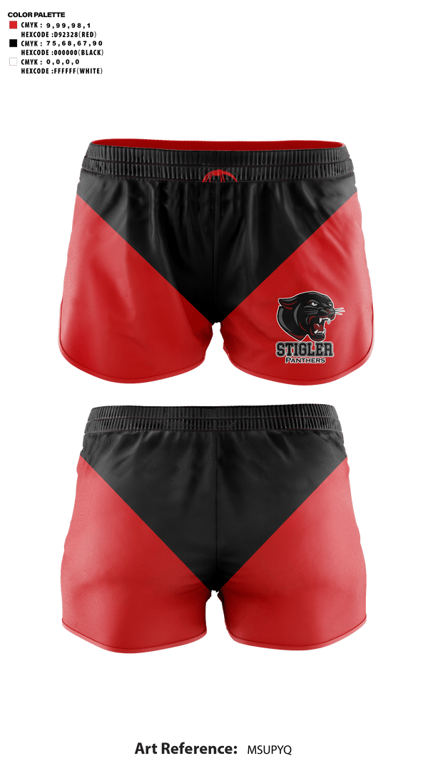 Womens Shorts, Stigler Middle School Cheer, Cheer, Teamtime, Team time, sublimation, custom sports apparel, team uniforms, spirit wear, spiritwear, sports uniforms, custom shirts, team store, custom team store, fundraiser sports, apparel fundraiser