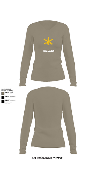 Womens Long Sleeve Vneck Shirt, The Legion, , Teamtime, Team time, sublimation, custom sports apparel, team uniforms, spirit wear, spiritwear, sports uniforms, custom shirts, team store, custom team store, fundraiser sports, apparel fundraiser