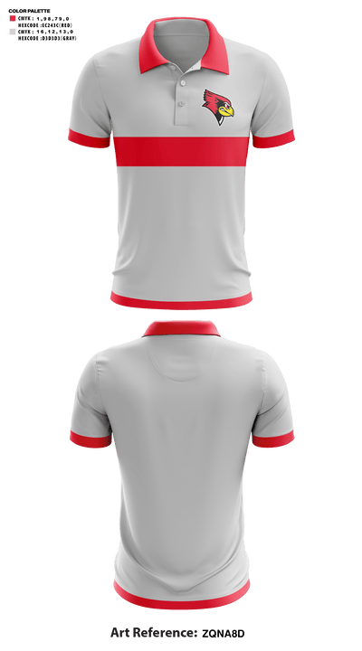 Central Junior High School Golf 27660603 Short Sleeve Performance Polo - 41