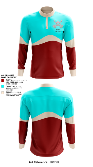 Quarter Zip Jacket, Ghost Of Cali, , Teamtime, Team time, sublimation, custom sports apparel, team uniforms, spirit wear, spiritwear, sports uniforms, custom shirts, team store, custom team store, fundraiser sports, apparel fundraiser