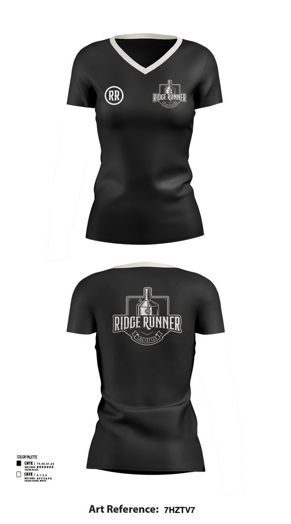 Womens Short Sleeve Vneck Shirt, RidgeRunner Logistics, , Teamtime, Team time, sublimation, custom sports apparel, team uniforms, spirit wear, spiritwear, sports uniforms, custom shirts, team store, custom team store, fundraiser sports, apparel fundraiser