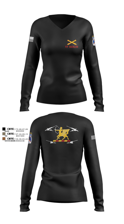3-6 FA 74175293 Women's Long Sleeve V-neck Shirt - 10