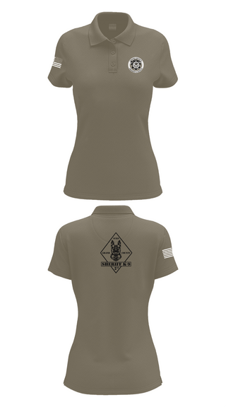 Womens Short Sleeve Performance Polo, GCSO K9, , Teamtime, Team time, sublimation, custom sports apparel, team uniforms, spirit wear, spiritwear, sports uniforms, custom shirts, team store, custom team store, fundraiser sports, apparel fundraiser