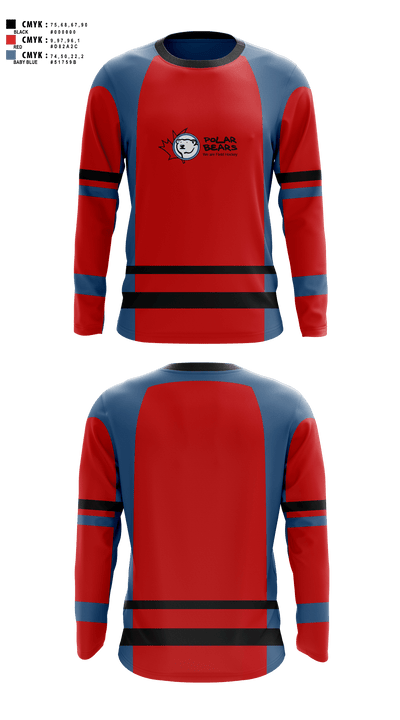 Polar Bears Field Hockey 12890976 Long Sleeve Performance Shirt - 1
