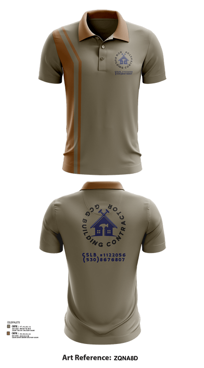 GCG BUILDING CONTRACTOR 38074769 Short Sleeve Performance Polo - 123