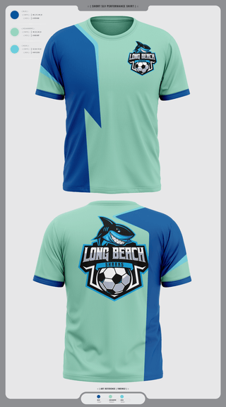 Short Sleeve Performance Shirt, LB shark, Men's Soccer, Teamtime, Team time, sublimation, custom sports apparel, team uniforms, spirit wear, spiritwear, sports uniforms, custom shirts, team store, custom team store, fundraiser sports, apparel fundraiser