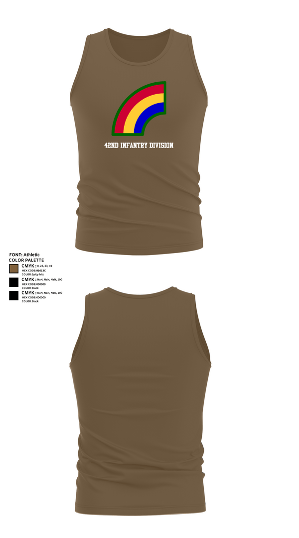 Tank Top, 42ND Infantry Division, Army, Teamtime, Team time, sublimation, custom sports apparel, team uniforms, spirit wear, spiritwear, sports uniforms, custom shirts, team store, custom team store, fundraiser sports, apparel fundraiser