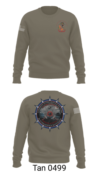 Crew Neck Sweatshirt, 3rd Intelligence Battalion, Marines, Teamtime, Team time, sublimation, custom sports apparel, team uniforms, spirit wear, spiritwear, sports uniforms, custom shirts, team store, custom team store, fundraiser sports, apparel fundraiser