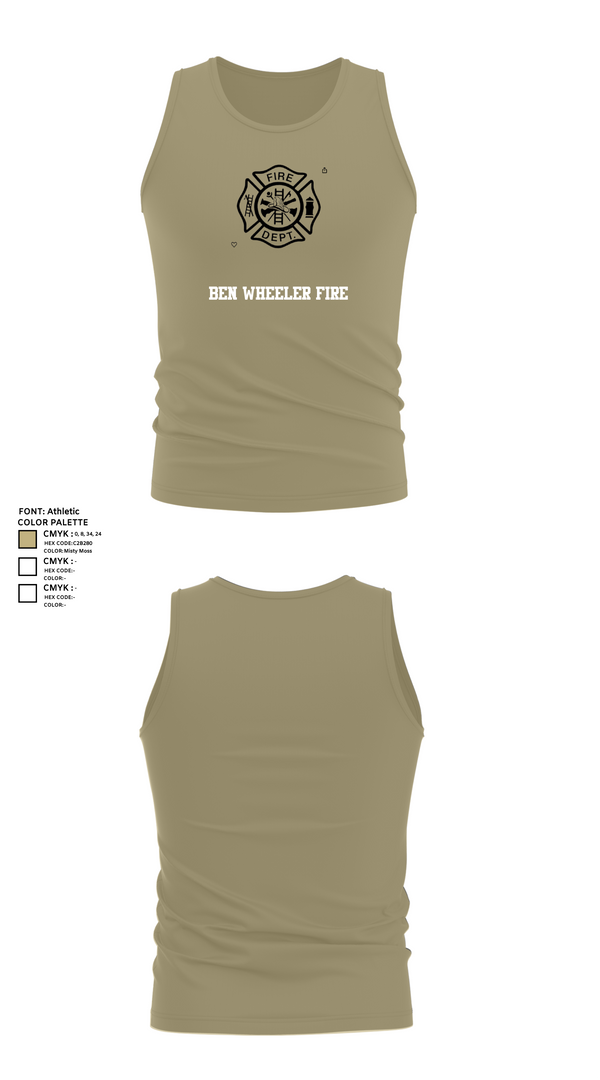 Tank Top, Ben Wheeler Fire, Fire Department, Teamtime, Team time, sublimation, custom sports apparel, team uniforms, spirit wear, spiritwear, sports uniforms, custom shirts, team store, custom team store, fundraiser sports, apparel fundraiser