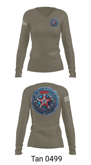 Womens Long Sleeve Vneck Shirt, Defenders of the Coast, Army, Teamtime, Team time, sublimation, custom sports apparel, team uniforms, spirit wear, spiritwear, sports uniforms, custom shirts, team store, custom team store, fundraiser sports, apparel fundraiser