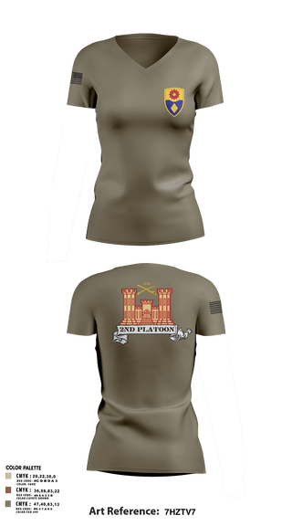Womens Short Sleeve Vneck Shirt, 649 ENG CO649 ENG CO649 EN CO, Army, Teamtime, Team time, sublimation, custom sports apparel, team uniforms, spirit wear, spiritwear, sports uniforms, custom shirts, team store, custom team store, fundraiser sports, apparel fundraiser