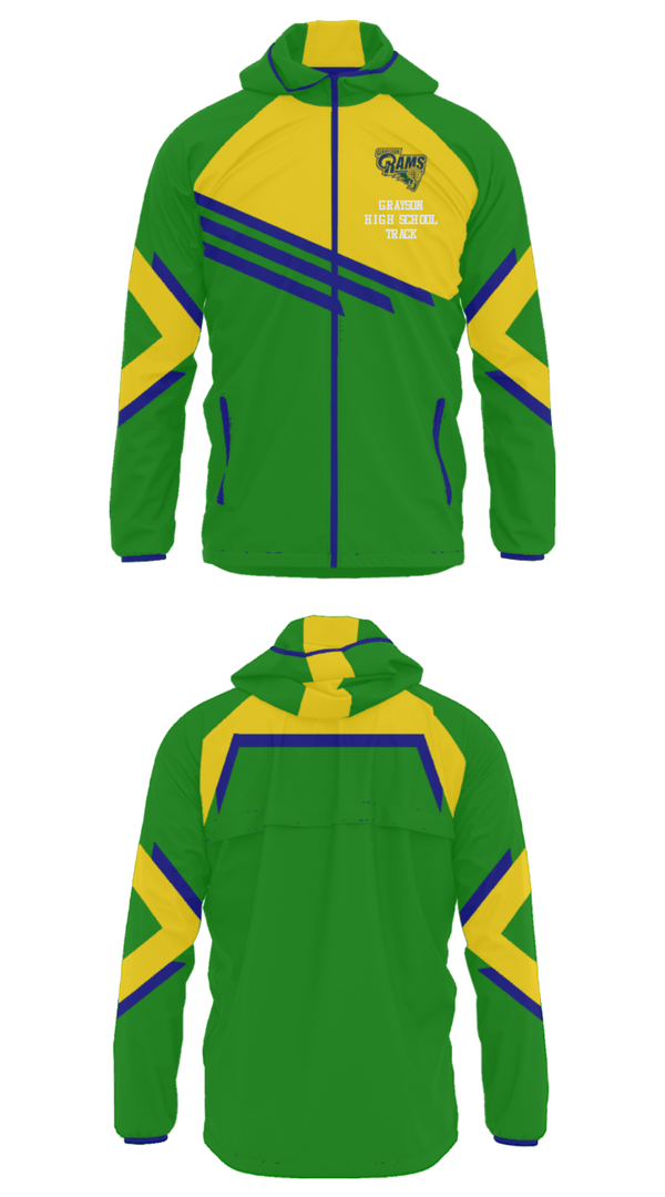 Windbreaker, Grayson High School Track, Track & Field, Teamtime, Team time, sublimation, custom sports apparel, team uniforms, spirit wear, spiritwear, sports uniforms, custom shirts, team store, custom team store, fundraiser sports, apparel fundraiser