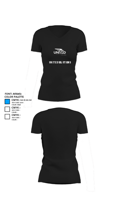 United solutions 4184195 Women's Short Sleeve V-neck Shirt - 37