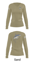 Great white guns 55052076 Women's Long Sleeve V-neck Shirt - 97
