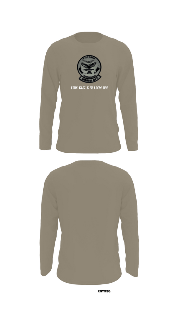 Long Sleeve Performance Shirt, Iron Eagle Shadow Ops, Army, Teamtime, Team time, sublimation, custom sports apparel, team uniforms, spirit wear, spiritwear, sports uniforms, custom shirts, team store, custom team store, fundraiser sports, apparel fundraiser