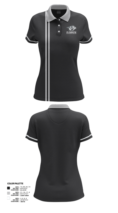 Plymouth Bowling 52990281 Women's Short Sleeve Performance Polo  - 50